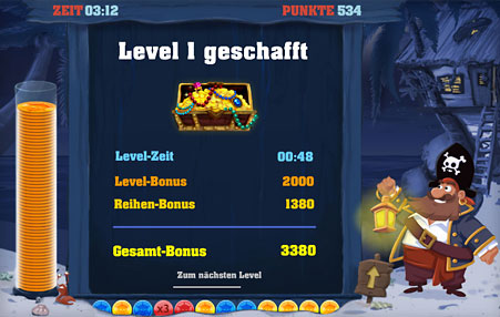 Käpt'n Klick level geschafft
