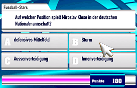 Fußball-Quiz richtige Antwort