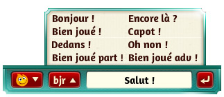 Belote Messages dans le jeu de Belote