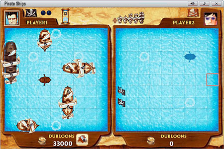 Pirate Ships misses, hits and a sunken ship