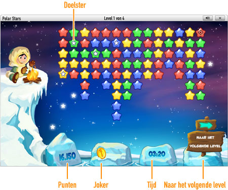 Speel Polar Stars nu online bij GameDuell. Reis af naar de Noordpool en leg de sterrenbeelden bloot. Speel Polar Stars gratis bij GameDuell en bewijs ijskoud dat u beste bent.
